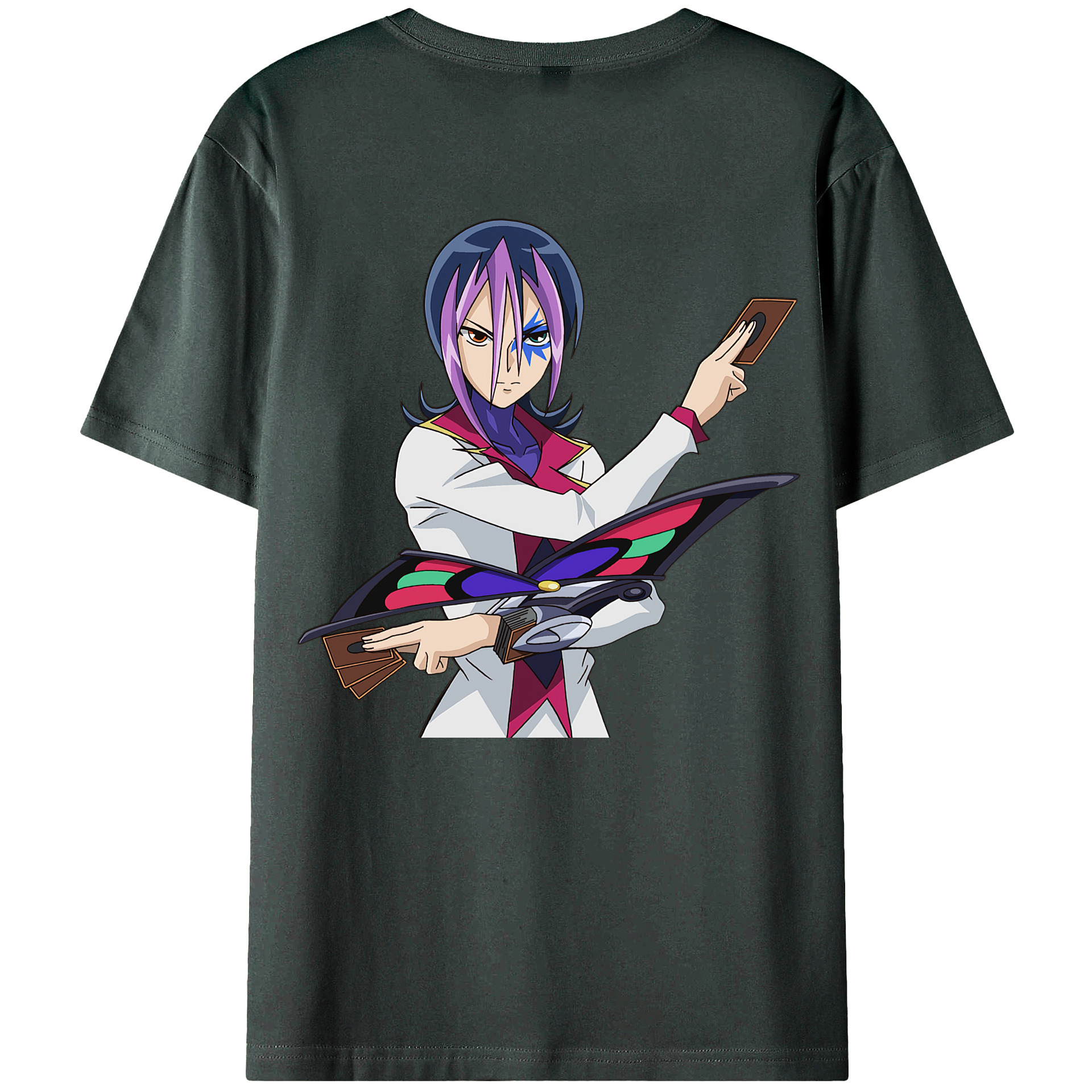 （画像用） 遊☆戯☆王 Yu-Gi-Oh! 綿100％ メンズ半袖Tシャツ（バックプリント） 通気性